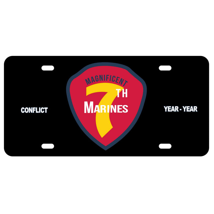 7th Marines Regimental License Plate - SGT GRIT