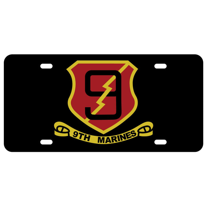 9th Marines Regimental License Plate