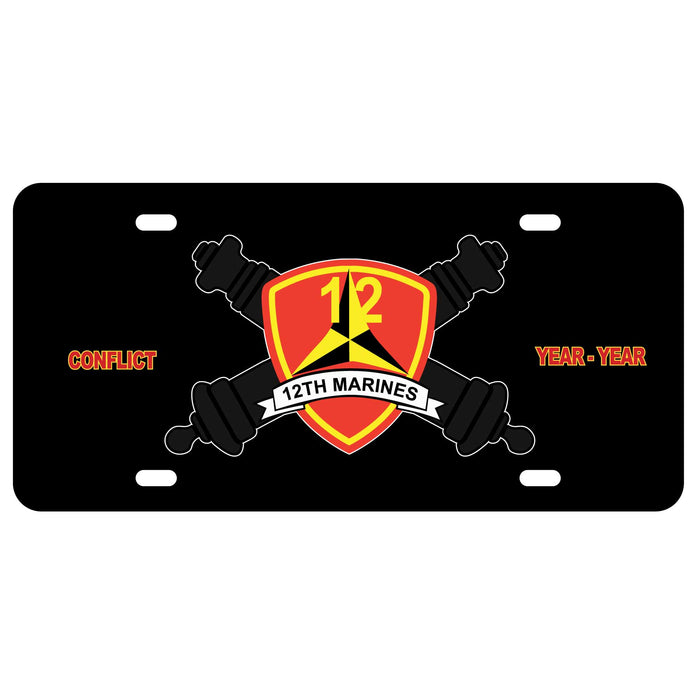 12th Marines Regimental License Plate - SGT GRIT