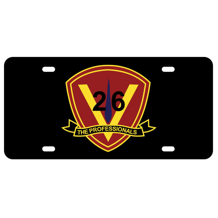 26th Marines Regimental License Plate - SGT GRIT