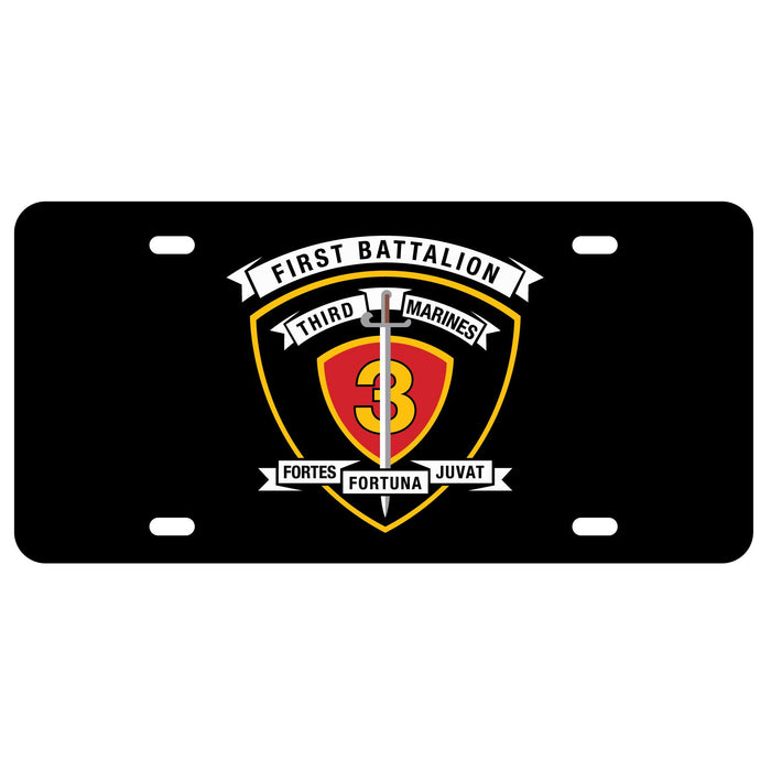 1st Battalion 3rd Marines License Plate - SGT GRIT