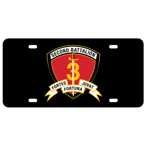 2nd Battalion 3rd Marines License Plate - SGT GRIT
