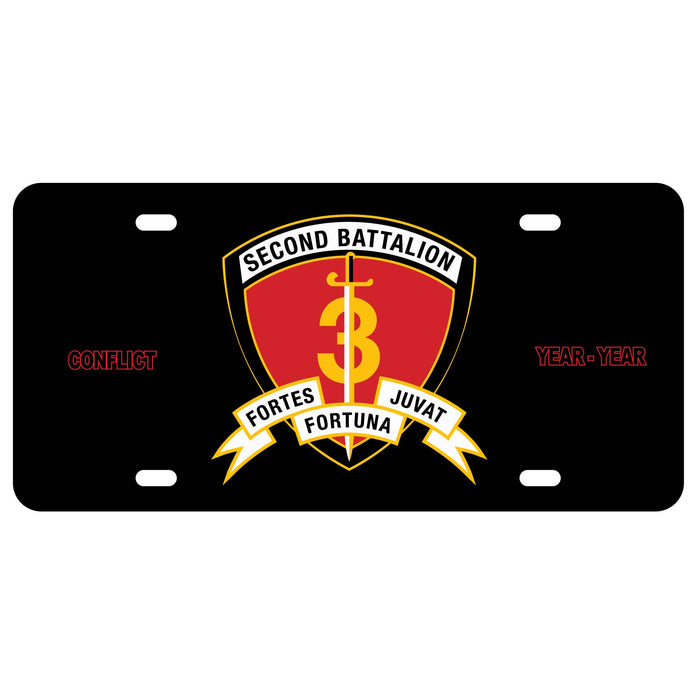 2nd Battalion 3rd Marines License Plate