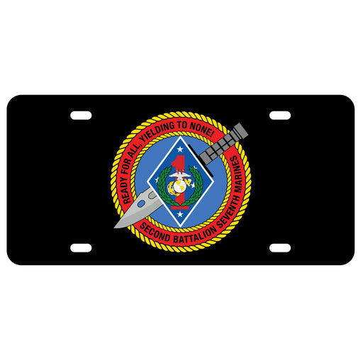 2nd Battalion 7th Marines License Plate - SGT GRIT