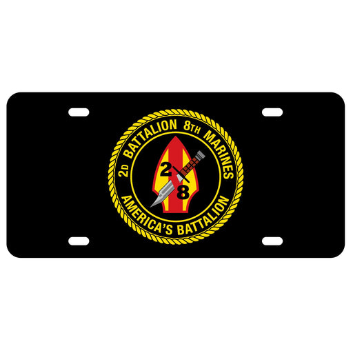 2nd Battalion 8th Marines License Plate - SGT GRIT