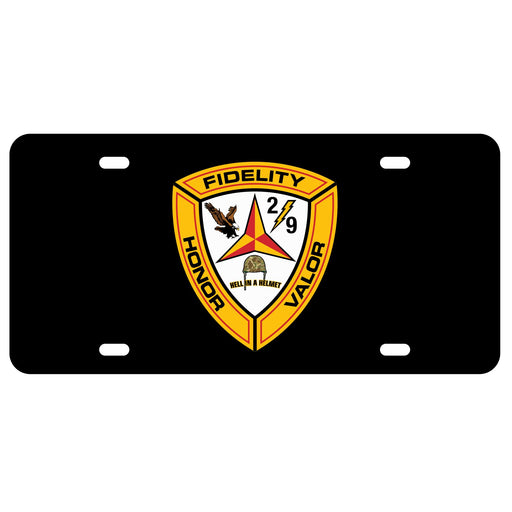 2nd Battalion 9th Marines License Plate - SGT GRIT