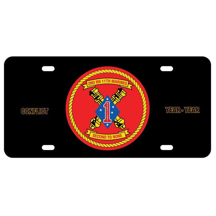 2nd Battalion 11th Marines License Plate