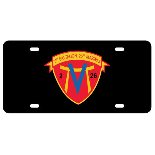 2nd Battalion 26th Marines License Plate - SGT GRIT