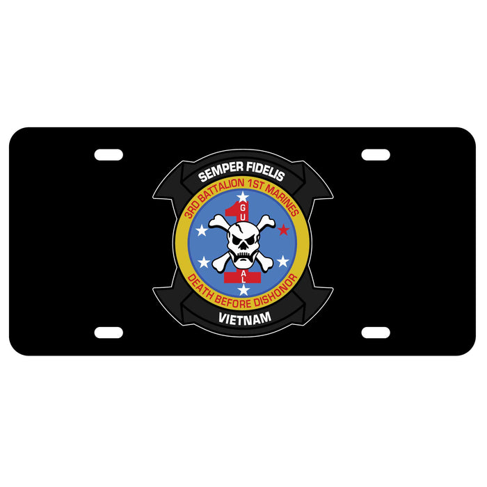 3rd Battalion 1st Marines License Plate - SGT GRIT
