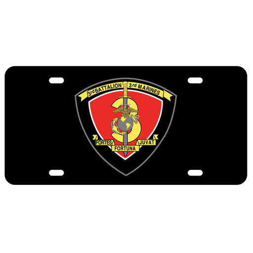 3rd Battalion 3rd Marines License Plate - SGT GRIT