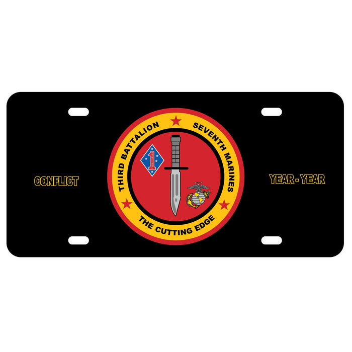 3rd Battalion 7th Marines License Plate