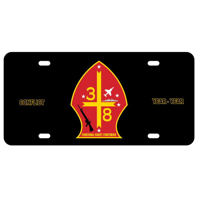 3rd Battalion 8th Marines License Plate - SGT GRIT