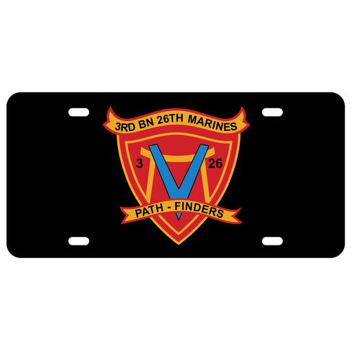 3rd Battalion 26th Marines License Plate - SGT GRIT