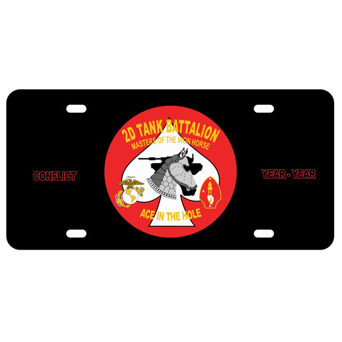2nd Tank Battalion License Plate
