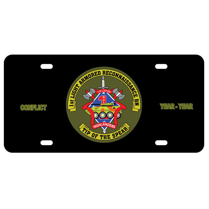 1st LAR Battalion License Plate