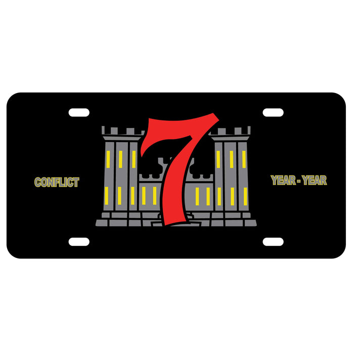 7th Engineers Battalion License Plate - SGT GRIT