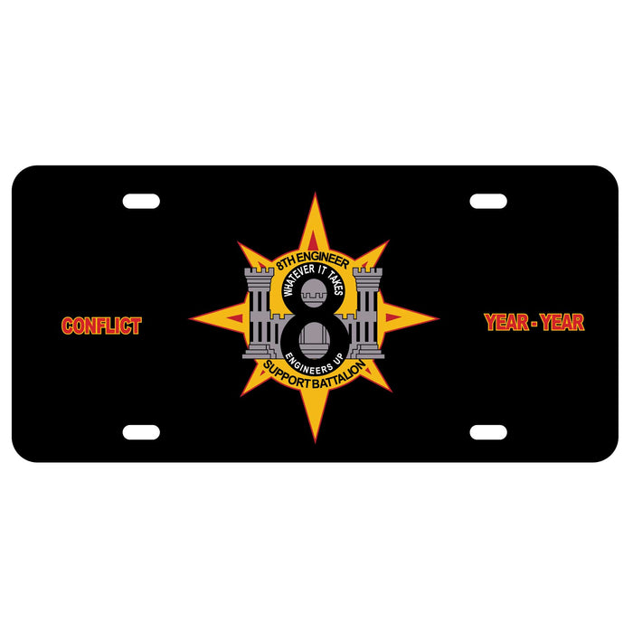 8th Engineer Battalion License Plate