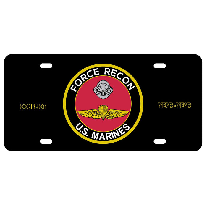 Force Recon US Marines License Plate - SGT GRIT