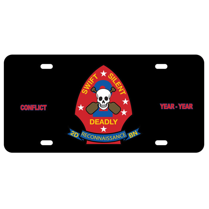 2nd Reconnaissance Battalion License Plate - SGT GRIT