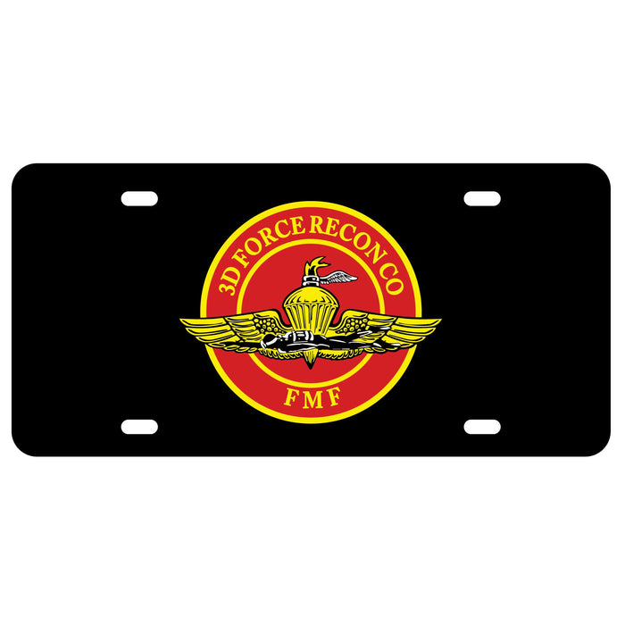 3rd Force Recon FMF License Plate - SGT GRIT