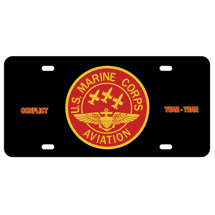 Red Marine Corps Aviation License Plate - SGT GRIT