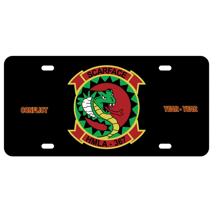 HMLA-367 Scarface License Plate - SGT GRIT