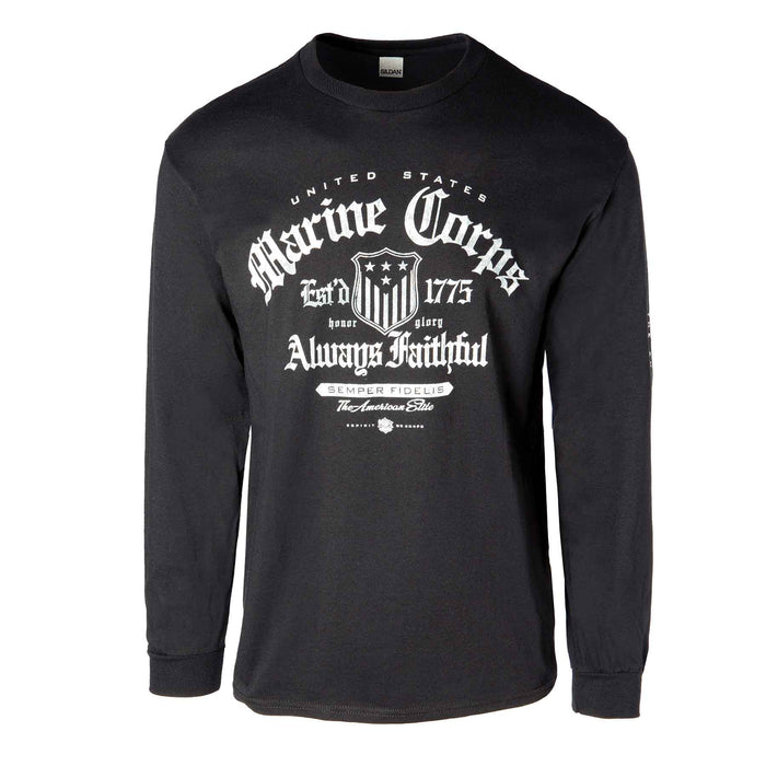 Black Long Sleeved Marine Corps T-Shirt - SGT GRIT