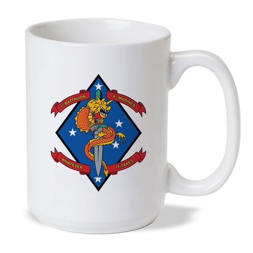 1st Battalion 4th Marines Coffee Mug - SGT GRIT