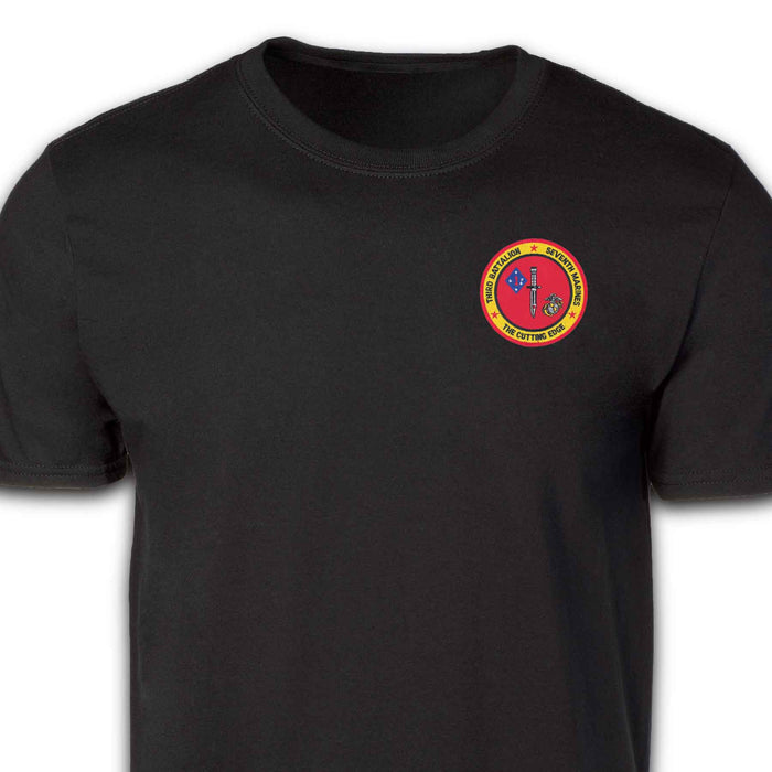 3rd Battalion 7th Marines Patch T-shirt Black