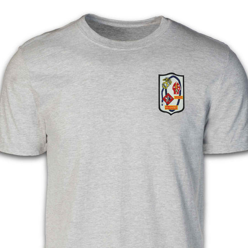 1st Battalion 6th Marines Patch T-shirt Gray - SGT GRIT