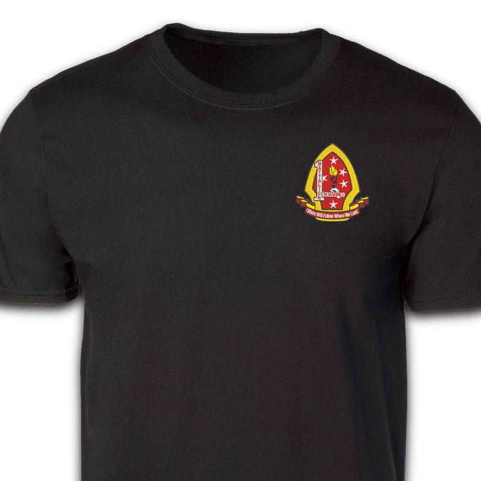 1st Battalion 2nd Marines Patch T-shirt Black