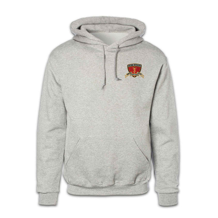 2nd Battalion 3rd Marines Patch Gray Hoodie