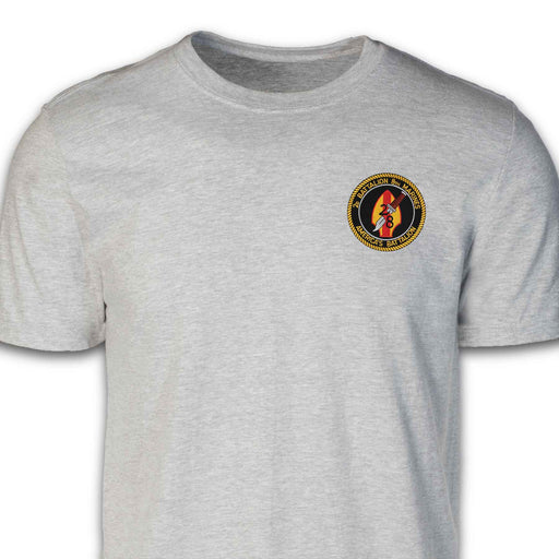 2nd Battalion 8th Marines Patch T-shirt Gray - SGT GRIT