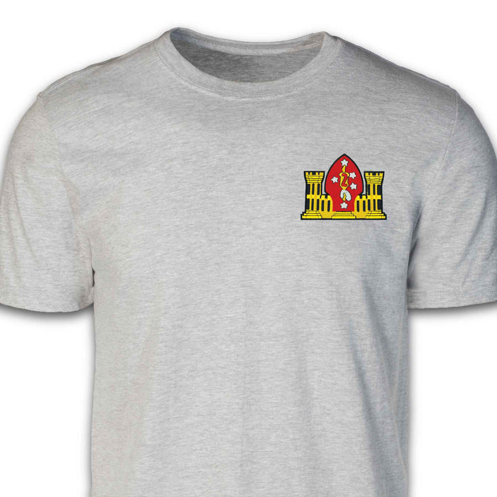 2nd Engineer Battalion Patch T-shirt Gray