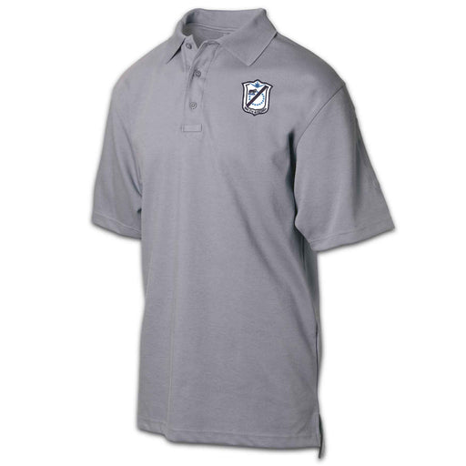 VMA-214 Graysheep Patch Golf Shirt Gray - SGT GRIT