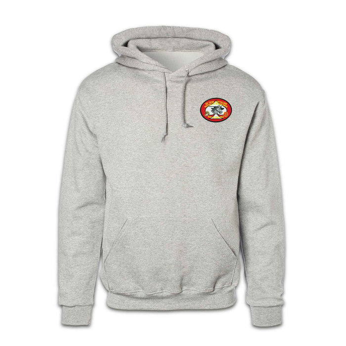 2nd Tank Battalion Patch Gray Hoodie