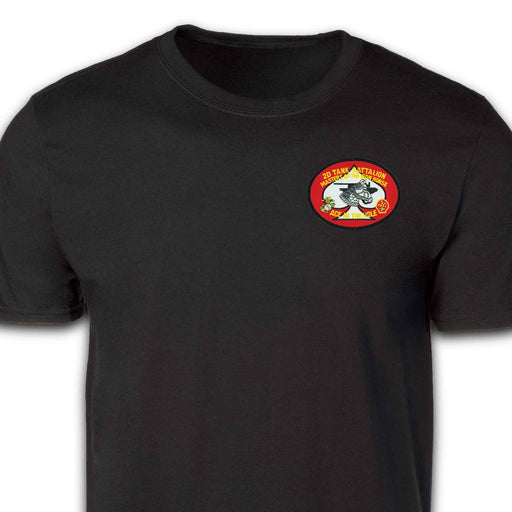 2nd Tank Battalion Patch T-shirt Black - SGT GRIT