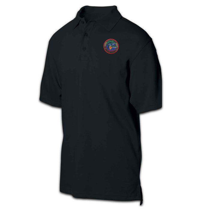 2nd Amphibious Assault Battalion Patch Golf Shirt Black - SGT GRIT