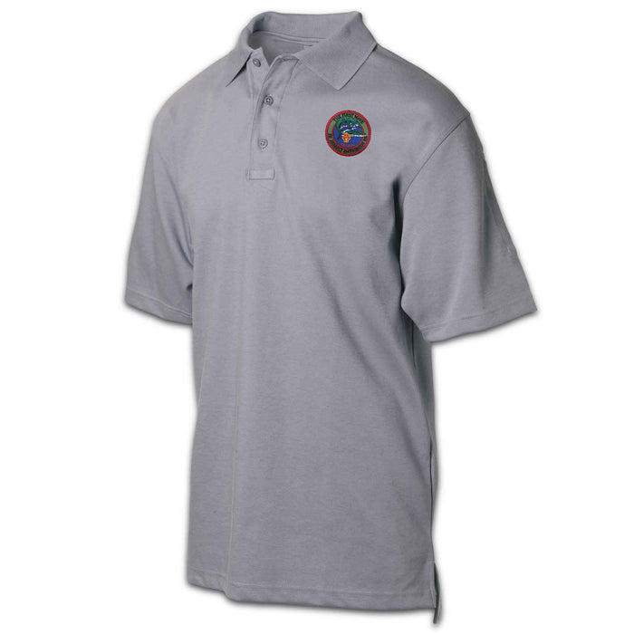 2nd Amphibious Assault Battalion Patch Golf Shirt Gray - SGT GRIT