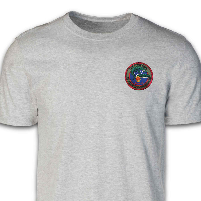 2nd Amphibious Assault Battalion Patch T-shirt Gray - SGT GRIT