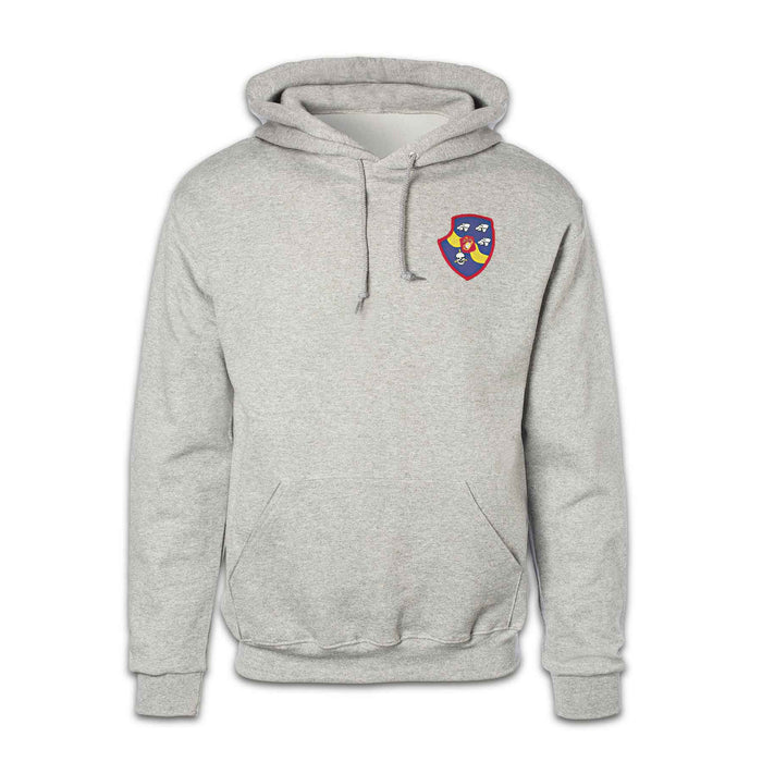 3rd Light Armored Recon Battalion Patch Gray Hoodie
