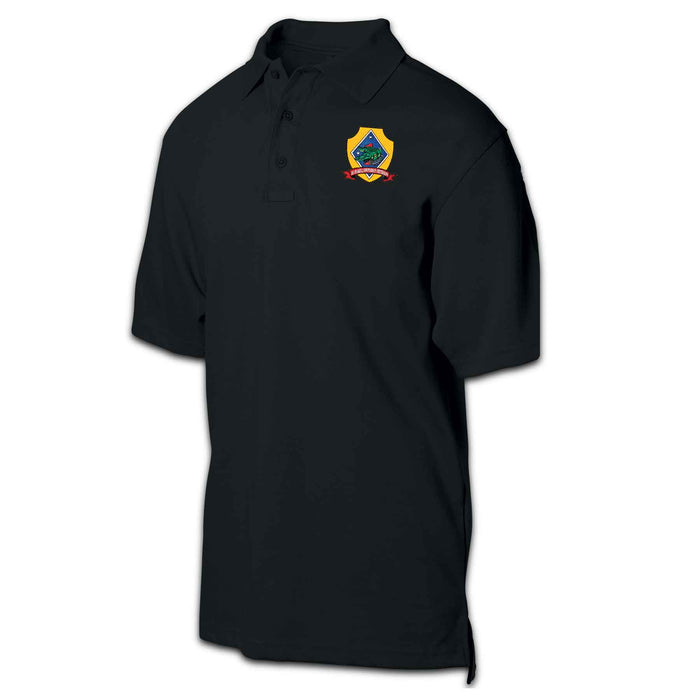 3rd Amphibious Assault Battalion Patch Golf Shirt Black