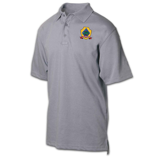 3rd Amphibious Assault Battalion Patch Golf Shirt Gray - SGT GRIT