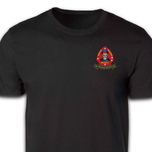 2nd Reconnaissance Battalion Patch T-shirt Black - SGT GRIT