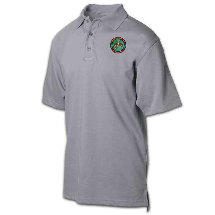 1st MEF - Air Ground Team Patch Golf Shirt Gray - SGT GRIT