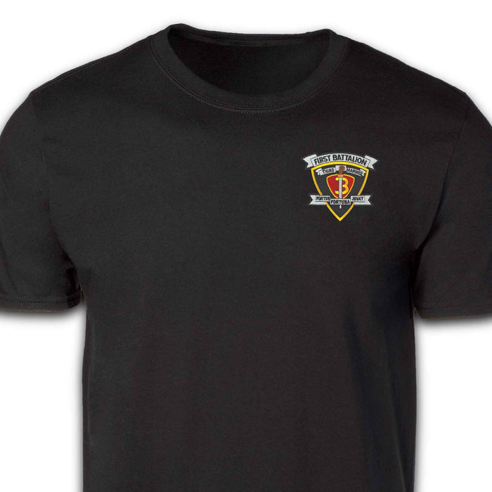1st Battalion 3rd Marines Patch T-shirt Black