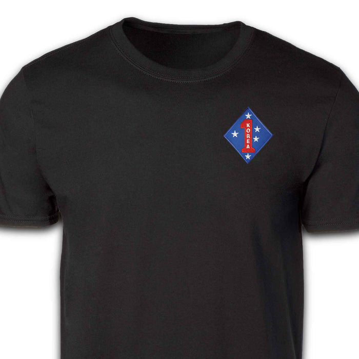 Korea - 1st Marine Division Patch T-shirt Black