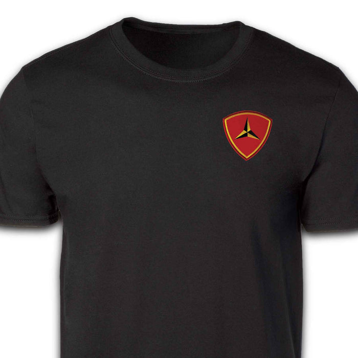 3rd Marine Division Patch T-shirt Black - SGT GRIT
