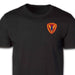 5th Marine Division Patch T-shirt Black - SGT GRIT