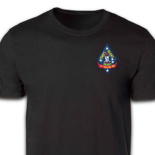 1st Recon Battalion Patch T-shirt Black - SGT GRIT